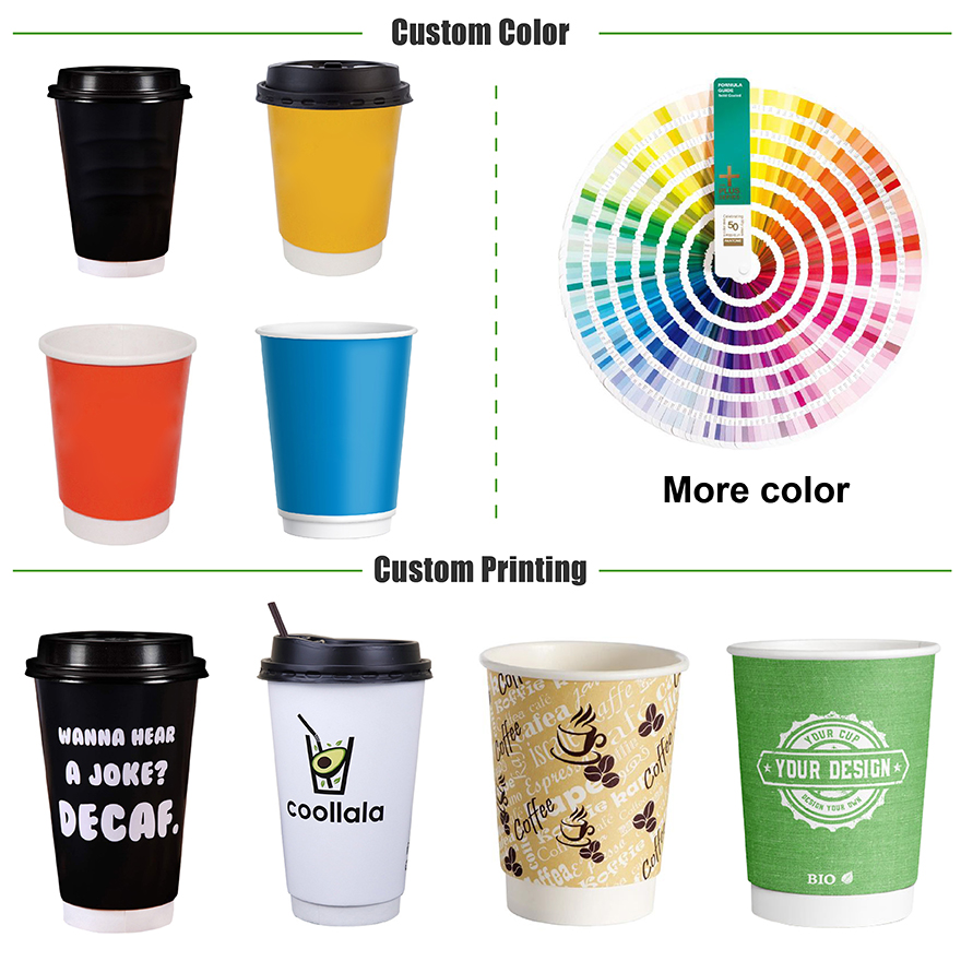Etwas über Pappbecher -CMYK -Farben