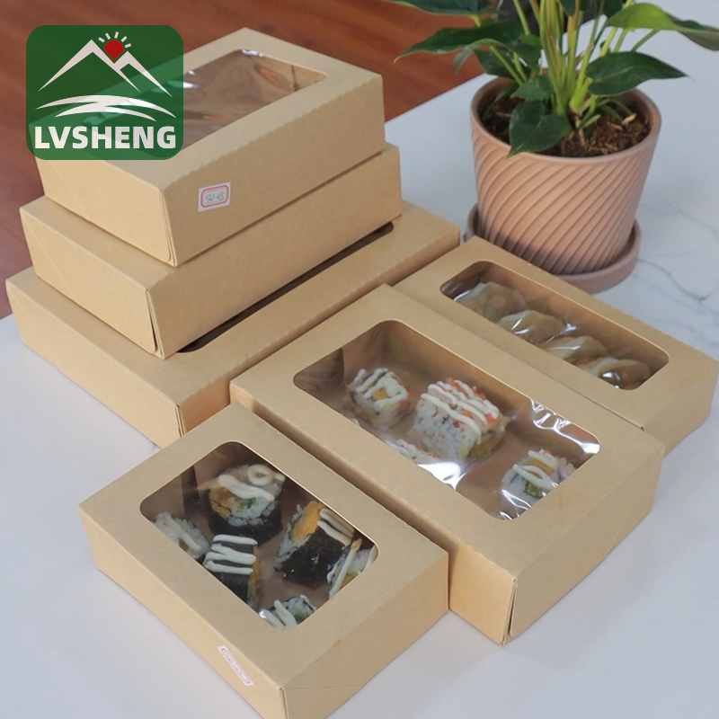 Neue Produkte von Xiamen Lvsheng Factory -Sushi Togo Box mit klarem Fenster