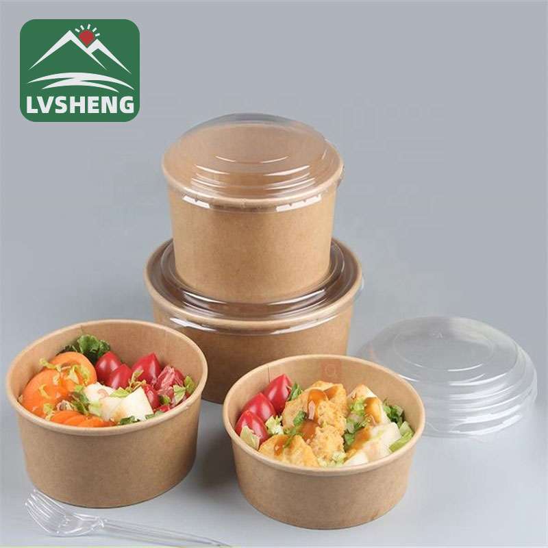 Fettproof Kraftpapierverpackung Nehmen Sie Salat Lunchbox weg weg