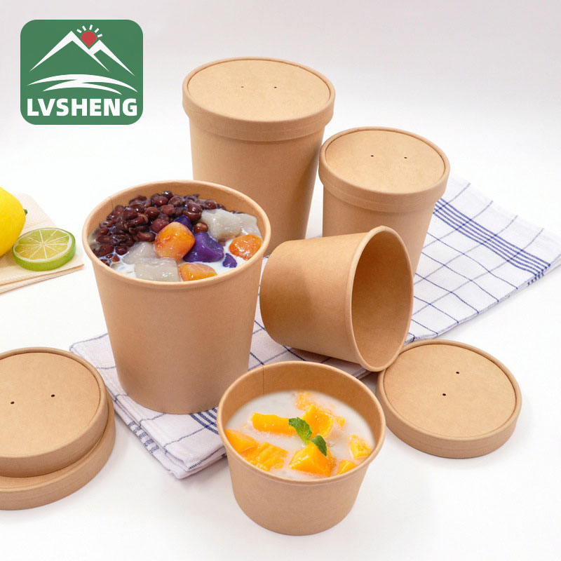 Papierwannen für heiße Suppe